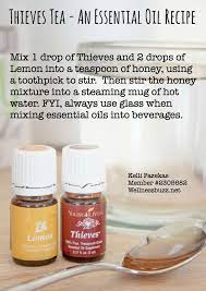 Stop A Sore Throat In Its Tracks With This Soothing Hot Tea Using Young Living Thieves And Lemon Essential Oils Living Essentials Oils Essential Oils For Colds