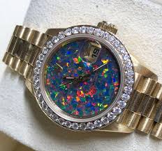 Rolex Ladies President 69178 Watch Yellow Gold Opal Stone Dial Diamond Bezel Rolex Ladieswatches W Rolex Datejust Women Watches Women Black Womens Watches