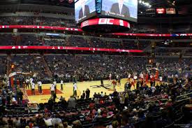 what sections are behind the visitors bench for wizards