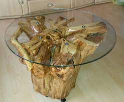 Handmade Coffee Table From Whole Apple Tree Stump Root Wooden Solid Wood Table Tavolo Tronco Mobili In Legno Legno