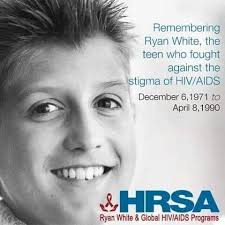 On August 26, 1985, Ryan White, a 14-year-old boy who had been diagnosed  with AIDS from a hemophilia treatment in 1984, attended classes via  telephone after being barred from school due to