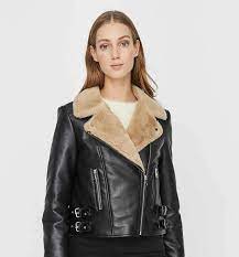 Vero Moda Faux Leather Fur Moto Jacket For Women In Black 10231808 Glik S Jackets For Women Outerwear Women Retro Outfits