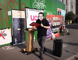 Campaigners stage protest outside proposed 'Number 10 North' with Andy  Burnham masks - Manchester Evening News