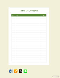 Free Blank Table Of Contents Template Pdf Word Doc Apple Mac Pages Google Docs Apple Mac Numbers Table Of Contents Template Table Of Contents Business Template