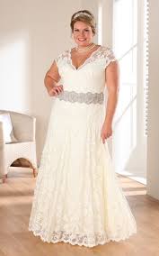 A Line Long V Neck Cap Lace Appliques Dress 714750 Informal Wedding Dresses Bridal Dresses Wedding Dresses Plus Size