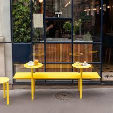 Location table de terrasse en ch ne cloe semeubler com. Banc Ajustable Pour Terrasse De Bar Fabricant Mobilier Urbain
