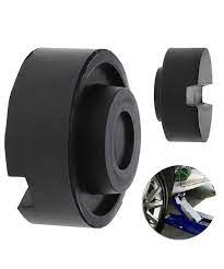 Black Rubber Slotted Floor Jack Pad Frame Rail Adapter For Pinch Weld Side Pad Black 4686998312 Floor Jack Weld Black Rubber