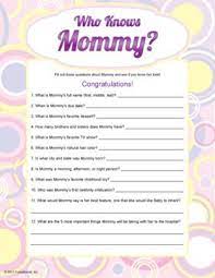 Printable Who Knows Mommy Who Knows Daddy Couples Baby Shower Games Baby Shower Games Baby Shower Games Coed