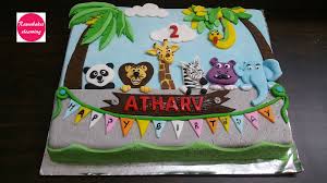 Animal Birthday Cake In 2020 Animal Birthday Cakes Cake Decorating Classes Simple Cake Designs