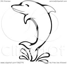 Dolphin Drawings Outlines Dolphin Drawing Free Vector Illustration Clip Art Pictures