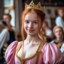 Twenty-year-old Valentina Lyapina, charmingly played the role of a Princess  … — image created in Shedevrum