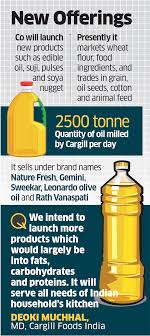 Edible Oil Cargill Foods Plans Launches To Expand India