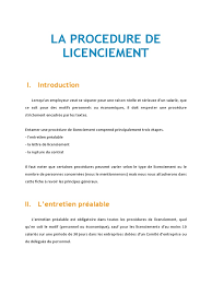 Maybe you would like to learn more about one of these? Le Procedure De Licenciement Relations Entre Employes Travail