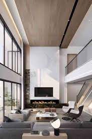 Modern interiors are heavy on natural wood and. Pin By Lilibeth Rueda On Tr2 O High Ceiling Living Room Modern High Ceiling Living Room Double Height Living Room
