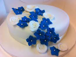 Cake For A Blue Sapphire Wedding Anniversary 65 Years 65th Wedding Anniversary 45th Wedding Anniversary Cake