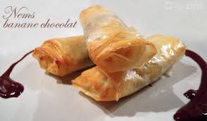 Nems Banane Chocolat Banane Chocolat Recette Banane