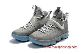 Nike Lebron Xiv Light Grey White Sky Blue Bottom Basketball Shoes For Men Basketball Shoes For Men Nike Basketball Shoes Basketball Shoes