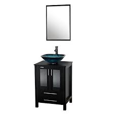 Dorel living otum 24 inch bathroom vanity with sink, black wood traditional designed 24 double bathroom vanity crafted with solid wood and engineered wood. Eclife 24 Modern Bathroom Vanity And Sink Combo