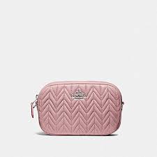 Best value buy 100% authentic coach bags online for less! Coach F73384 Convertible Belt Bag With Quilting Carnation Silver Coach Handbags