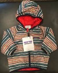 Nwts Patagonia Baby Boy S Reversible Puff Ball Jacket 3 6m Fin Stripe Red 89 888336404620 Ebay