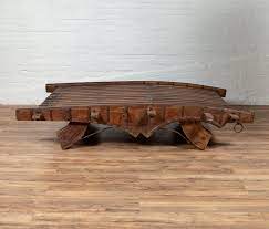 This table is extremely heavy. Indian Rustic Antique Wooden Ox Cart With Metal Accents Made Into A Coffee Table For Sale At 1stdibs