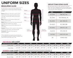 uniform sizing score sports