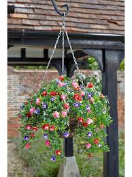 Bougainvillea hanging basket silk plant,beauty,10.25 x 10.25 x 17.5. Smart Solar Easy Artificial Hanging Basket Bizzie Lizzie Very Co Uk