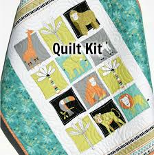 Quilt Kit For Beginners Safari Animals Baby Bedding Blanket Jungle