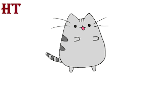 This easy tutorial is great to draw with kids and to use for diy crafts. How To Draw Pusheen The Cat Step By Step