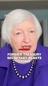Former US Treasury Secretary Janet Yellen raises concerns about President  Donald Trump's economic policies in her first TV interview since he took  office.