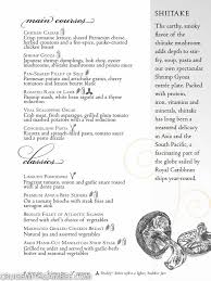 Royal Caribbean Main Dining Room Menus 6 Royal Caribbean Royal Caribbean Ships Royal Carribean
