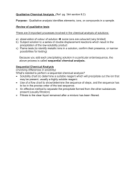 Qualitative Chemical Analysis Ref Section 7
