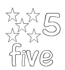Learn Number 5 With Five Stars Coloring Page Bulk Color Star Coloring Pages Coloring Pages Coloring Pages Inspirational