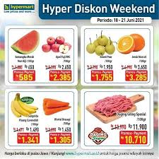 Dalam katalog promo hypermart kalian bisa mengetahui diskon dari berbagai macam jenis produk. Promo Jsm Hypermart 18 21 Juni 2021 Ada Program Hyper Diskon Weekend