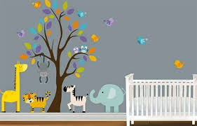 This pack of baby wall decals includes smiling puffy clouds. Baby Room Wall 15 Wall Art Ideas With Animals Interior Design Ideas Avso Org