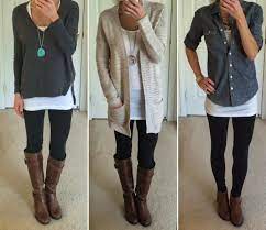 Trendy Clothes Astonishing Outfit With Black Leggings Plus Cognac And Brown Bootsts Black Legging And Boo Black Leggings Outfit Outfits With Leggings Clothes