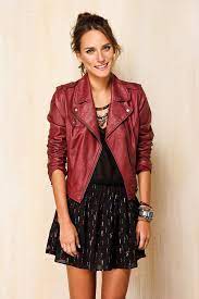 Digging This Oxblood Leather Jacket By Farm Rio Leather Jacket Burgundy Leather Jacket Leather Jacket Outfits