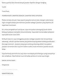 Surat rasmi permohonan kerja guru rasmi b. Contoh Resume Terbaik 2021 Format Baru Mohon Kerja