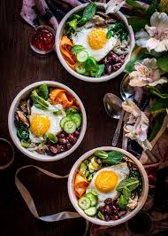 Kidney Bean Bibimbap With Mirin Braised Shiitakes Rhubarb Cod Recipe Bibimbap Braised Tofu Bibimbap Recipe