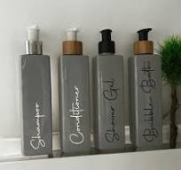Personalised Grey Square Soap Dispenser With Pump : 250ml ...