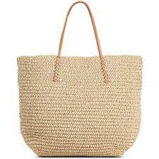 Women S Solid Packable Straw Tote Natural Merona Straw Tote Big Tote Bags Straw Bags