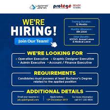 And l.t.), generator sets, telephone, public address system, uninterrupted power. Dear Graduates We Are Looking For Talents To Be Part Of Protege Ready To Work Rtw Programme Under Usaha Jana Sdn Bhd Hurry Up And Send Your Resume To Job Ujsb Gmail Com Deadline