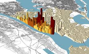 Viewing urban spatial history from tall buildings