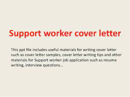 Support Worker Cover Letter