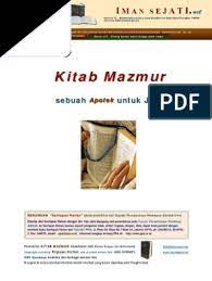 Lamunanku dikejutkan oleh suaranya yang besar. Kitab Mazmur