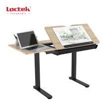 Buy desktop table top drawing painting wooden easel with adjustable canvas support and sliding drawer for artist. Loctek Et120 Ergonomic Home Furniture Height Adjustable Sit Stand Drawing Drafting Painting Desk Table China Height Adjustable Desk Drafting Table Made In China Com