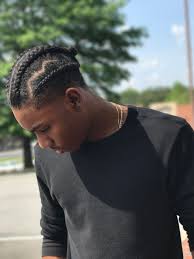 Braided Man Bun Braids For Short Hair Braided Man Bun Mens Braids Hairstyles