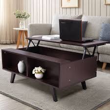 Lift top that covers additional storage space. Extendable Coffee Table W Lift Top Open Cabinet Jaxpety