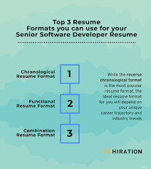 Use a format that speaks to you, and include your unique. Senior Software Developer Resume Guide With 10 Resume Examples