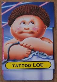 TATTOO LOU: POP-UP BOOKLET CARD REFRACTOR GARBAGE PAIL KIDS SP INSERT CHASE  GPK